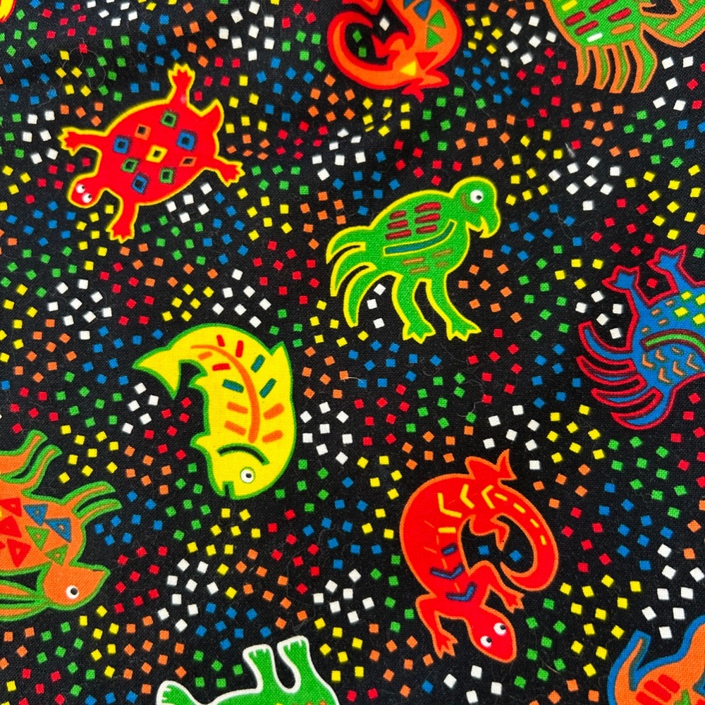 Drawstring Backpack Aboriginal Art Exotic Lizards… - image 7